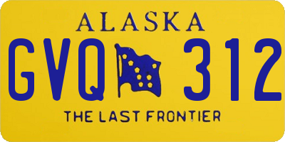 AK license plate GVQ312