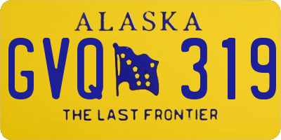 AK license plate GVQ319