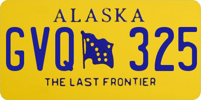 AK license plate GVQ325