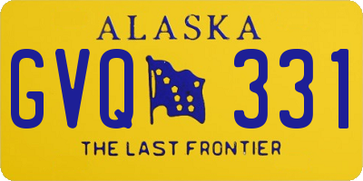AK license plate GVQ331