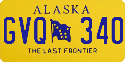 AK license plate GVQ340