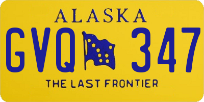 AK license plate GVQ347