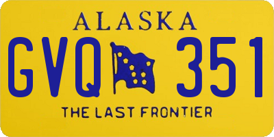 AK license plate GVQ351