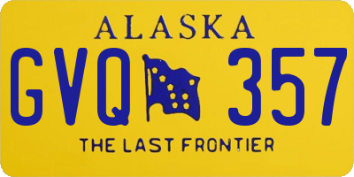 AK license plate GVQ357