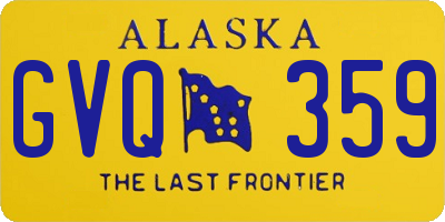 AK license plate GVQ359