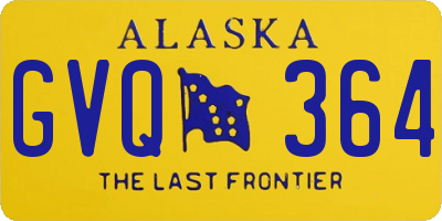 AK license plate GVQ364