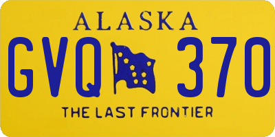 AK license plate GVQ370