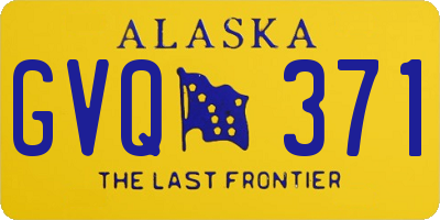 AK license plate GVQ371