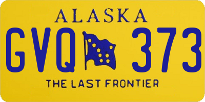 AK license plate GVQ373