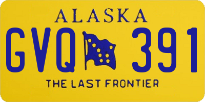 AK license plate GVQ391