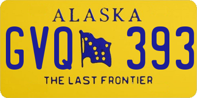 AK license plate GVQ393