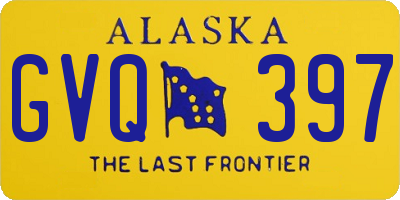 AK license plate GVQ397