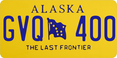 AK license plate GVQ400