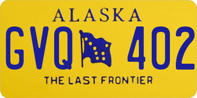 AK license plate GVQ402