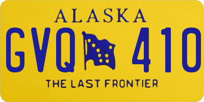 AK license plate GVQ410