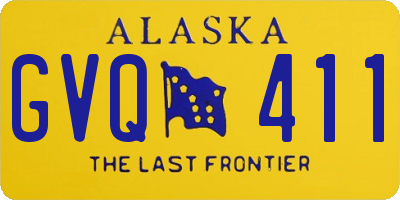 AK license plate GVQ411