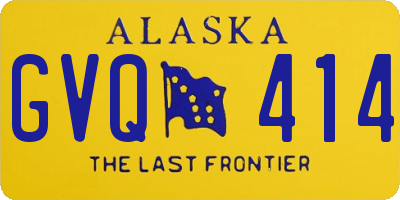 AK license plate GVQ414