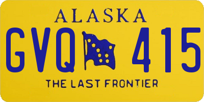 AK license plate GVQ415