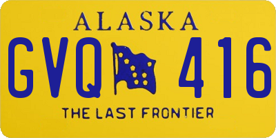 AK license plate GVQ416