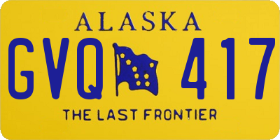 AK license plate GVQ417