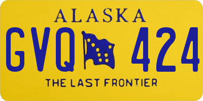 AK license plate GVQ424