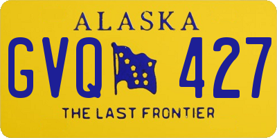 AK license plate GVQ427