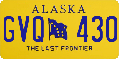 AK license plate GVQ430