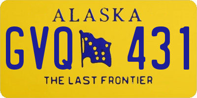 AK license plate GVQ431