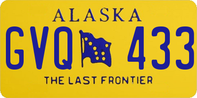 AK license plate GVQ433