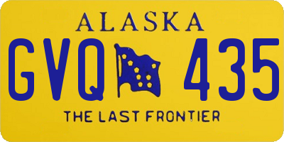 AK license plate GVQ435