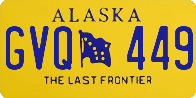 AK license plate GVQ449