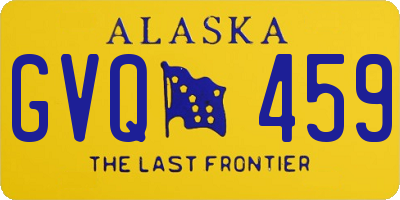 AK license plate GVQ459