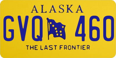 AK license plate GVQ460