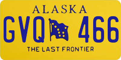 AK license plate GVQ466