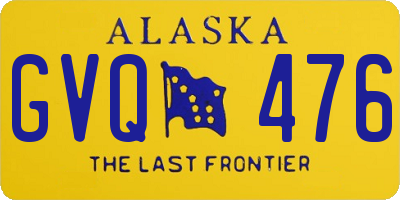 AK license plate GVQ476