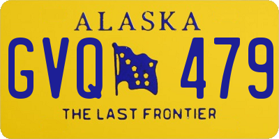 AK license plate GVQ479