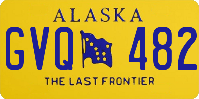 AK license plate GVQ482