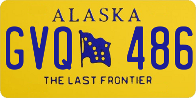 AK license plate GVQ486