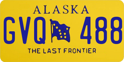 AK license plate GVQ488