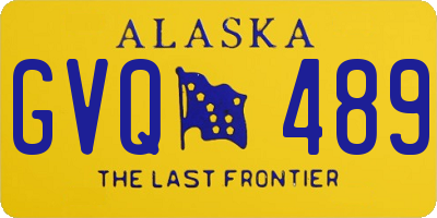 AK license plate GVQ489