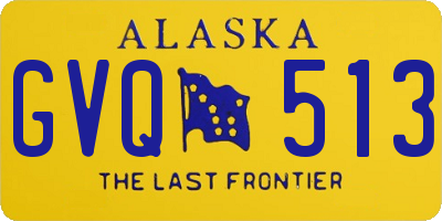 AK license plate GVQ513