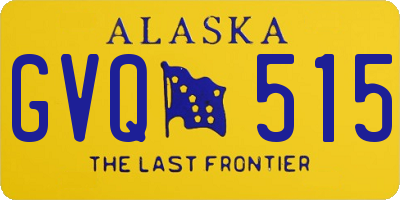AK license plate GVQ515