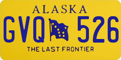 AK license plate GVQ526