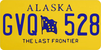 AK license plate GVQ528