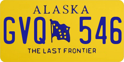 AK license plate GVQ546