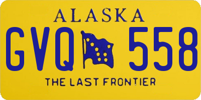 AK license plate GVQ558