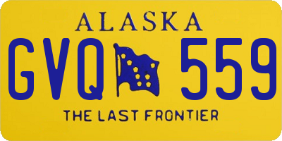 AK license plate GVQ559