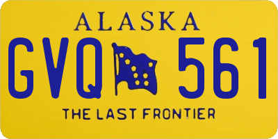 AK license plate GVQ561