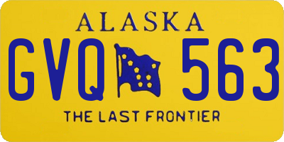 AK license plate GVQ563