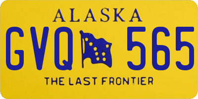 AK license plate GVQ565